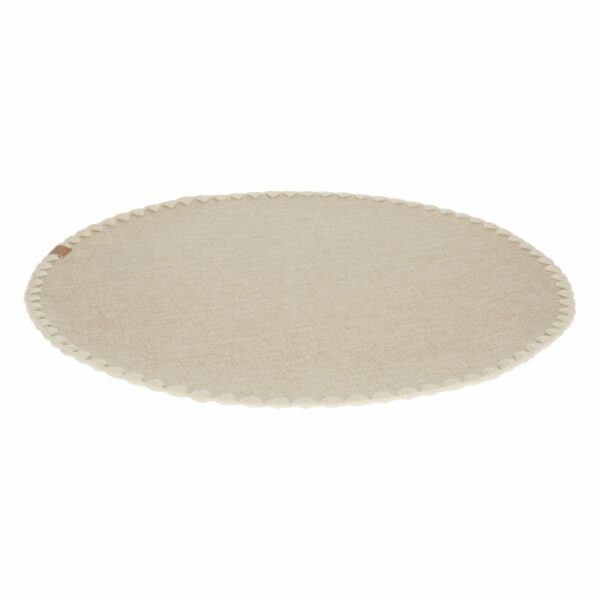 Individual Texturizado Taupe Con Borde FREE HOME Redondo - Imagen 2