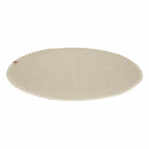 Individual Texturizado Taupe Con Borde FREE HOME Redondo - Imagen 2