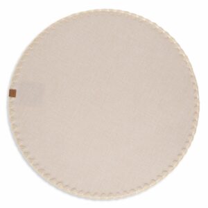 Individual Texturizado Beige Con Borde FREE HOME Redondo