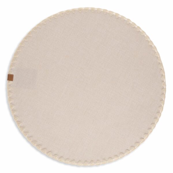 Individual Texturizado Beige Con Borde FREE HOME Redondo