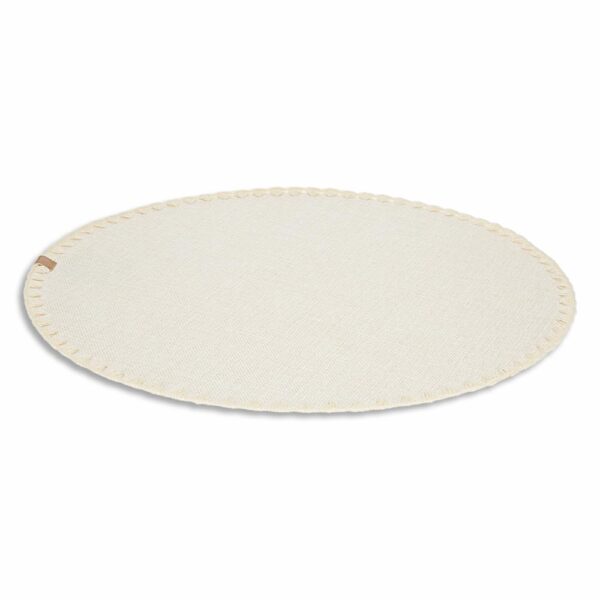 Individual Texturizado Beige Con Borde FREE HOME Redondo - Imagen 2