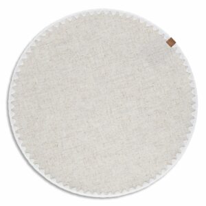 Individual Texturizado Gris Con Borde FREE HOME Redondo