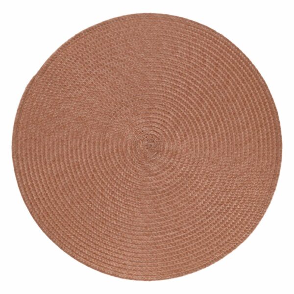 Individual Redondo Básico Tejido Terracota FREE HOME 38 Cm