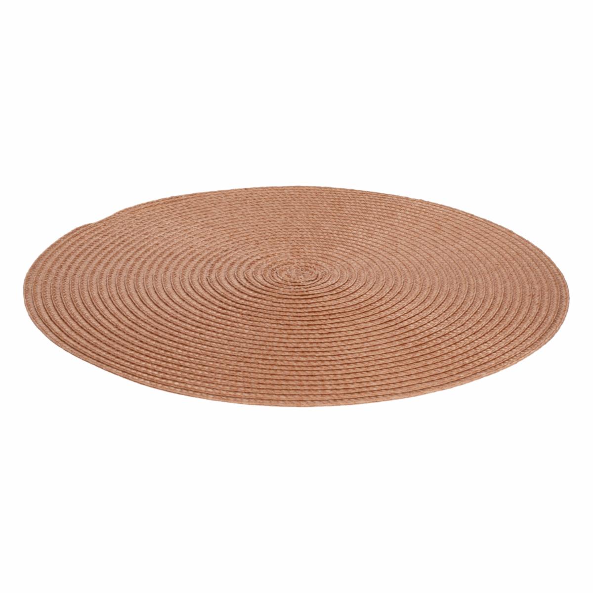 Individual Redondo Básico Tejido Terracota FREE HOME 38 Cm - Imagen 2