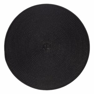 Individual Redondo Básico Negro FREE HOME 38 Cm