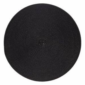 Individual Redondo Básico Negro FREE HOME 38 Cm