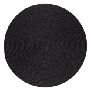 Individual Redondo Básico Negro FREE HOME 38 Cm