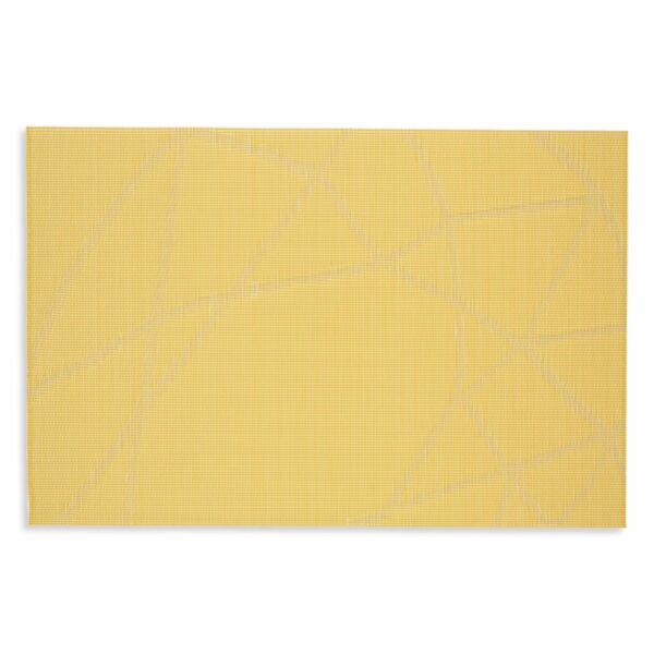 Individual Lineas Cruzadas Amarillo FREE HOME Rectangular