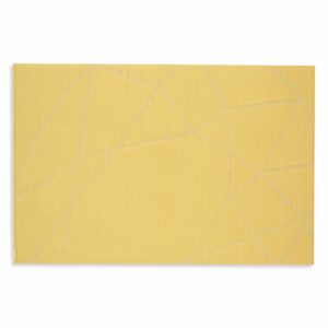 Individual Lineas Cruzadas Amarillo FREE HOME Rectangular