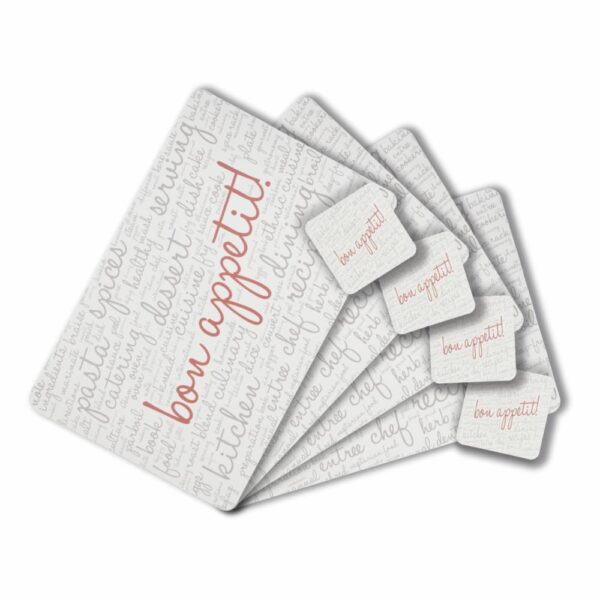 Set De Individuales Con Portavasos Bon Apetit FREE HOME X 4 Uds - Imagen 2