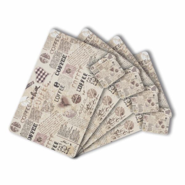 Set De Individuales Con Portavasos Café FREE HOME X 4 Uds - Imagen 2