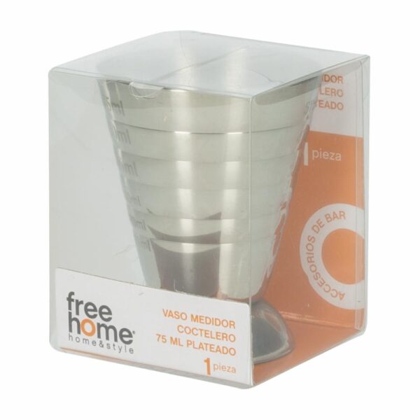 Vaso Coctelero Medidor Plateado FREE HOME 75 Ml - Imagen 2