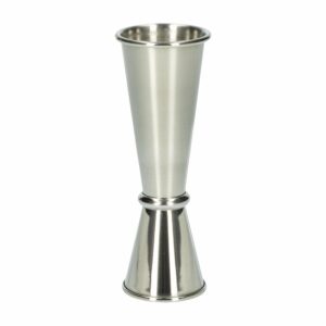 Vaso Coctelero Medidor Doble Plateado FREE HOME Grande