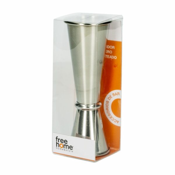 Vaso Coctelero Medidor Doble Plateado FREE HOME Grande - Imagen 2