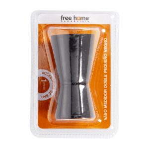 Vaso Coctelero Medidor Doble Negro FREE HOME 1 Pieza
