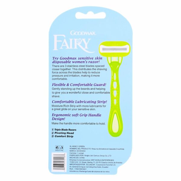 Rasuradora Desechable De Mujer Fairy Con Aloe GOODMAX Unidad - Imagen 2