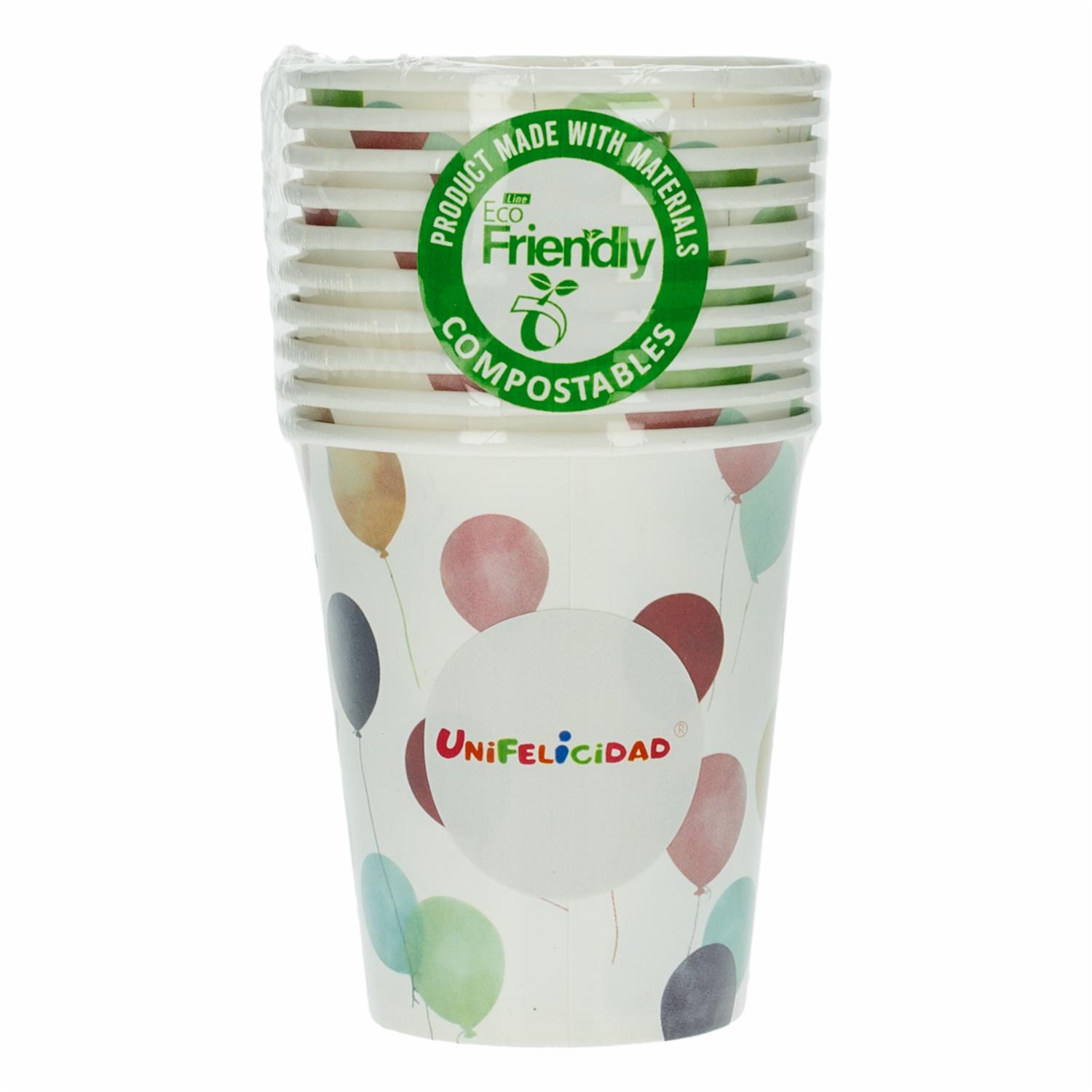 Vasos Celébrate UNIFELICIDAD X 10 Uds - Imagen 2