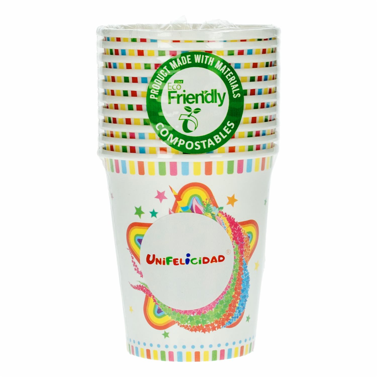 Vasos Unicornio UNIFELICIDAD X 10 Uds - Imagen 2