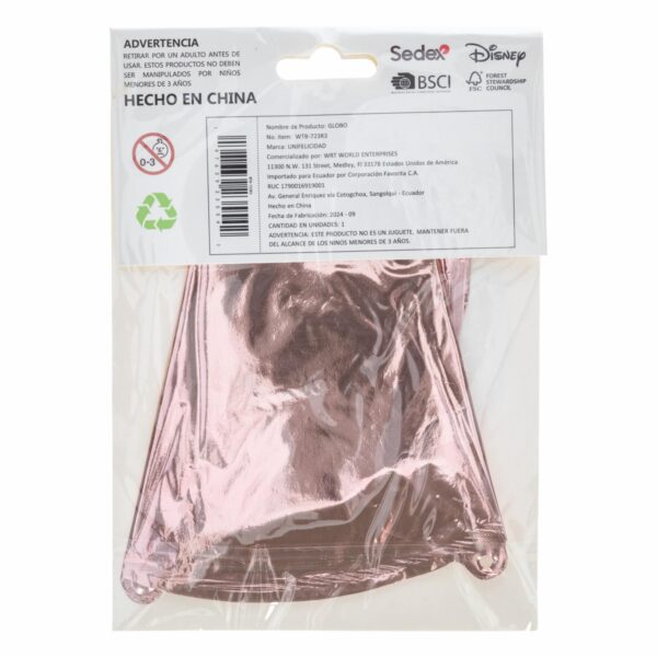 Globo Metalizado Rose Gold UNIFELICIDAD N°3 - Imagen 2