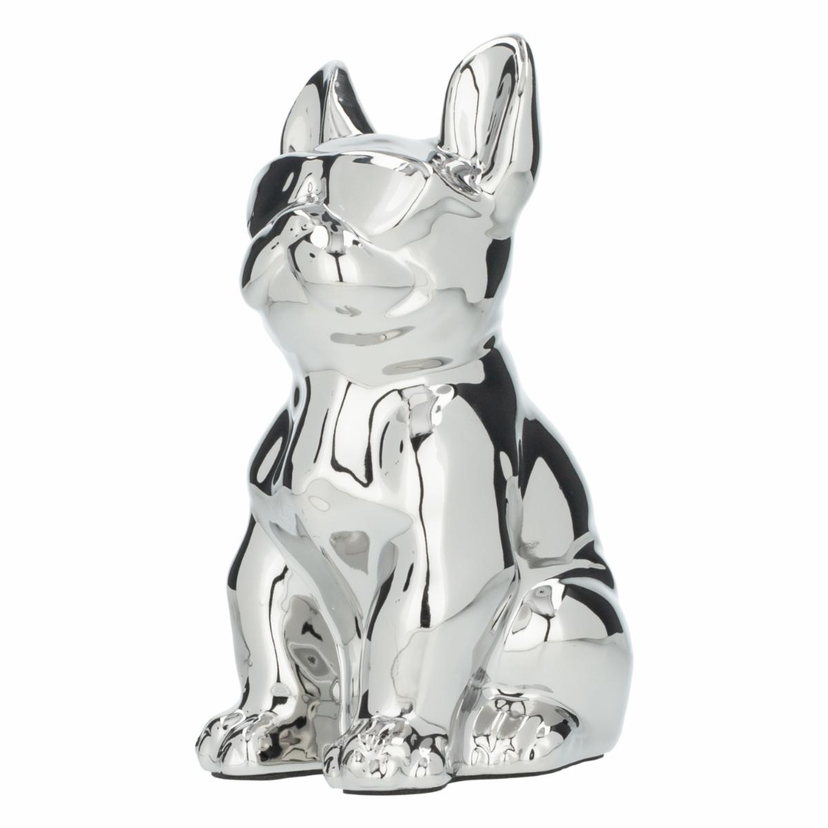 Figura Decorativa Perro Plateado Animado KOOME 1 Pieza
