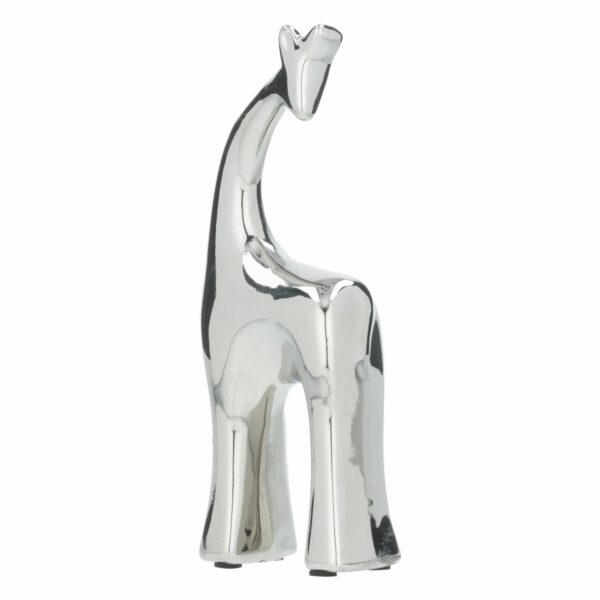 Figura Decorativa Jirafa Plateada KOOME 1 Pieza - Imagen 2