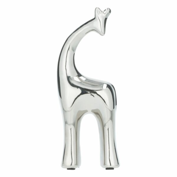 Figura Decorativa Jirafa Plateada KOOME 1 Pieza - Imagen 3