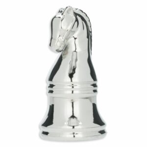 Figura Decorativa Ajedrez Caballo Plateada KOOME 1 Pieza
