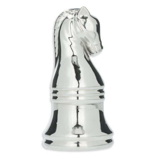 Figura Decorativa Ajedrez Caballo Plateada KOOME 1 Pieza - Imagen 3