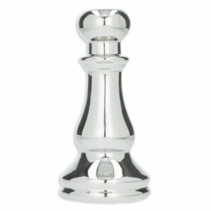 Figura Decorativa Ajedrez León Plateada KOOME 1 Pieza
