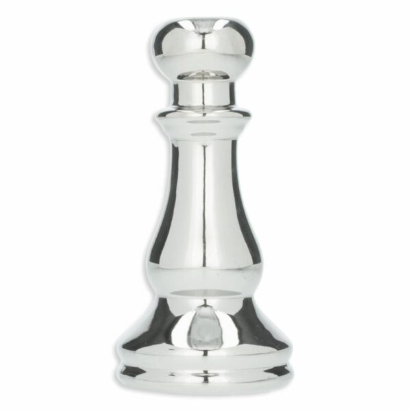 Figura Decorativa Ajedrez León Plateada KOOME 1 Pieza