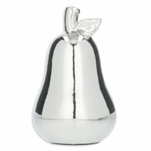Figura Decorativa Pera Plateada Mediana KOOME 1 Pieza