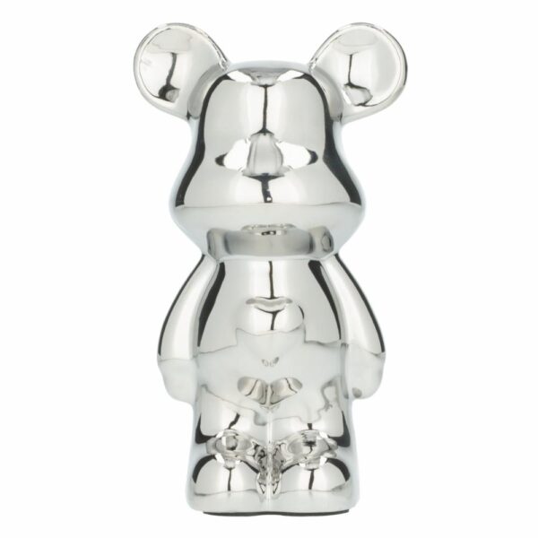 Figura Decorativa Oso Pop Art Plateado Mediano KOOME 1 Pieza - Imagen 2