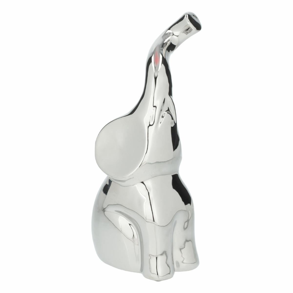 Figura Decorativa Elefante Plateado Mediano KOOME 1 Pieza