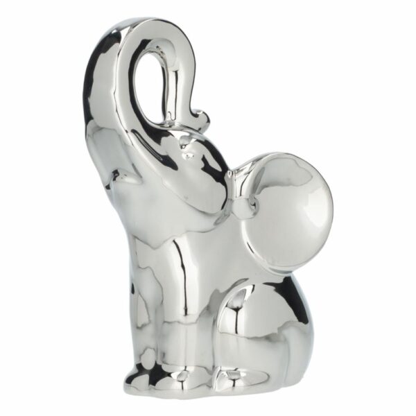 Figura Decorativa Elefante Plateado Grande KOOME 1 Pieza - Imagen 2