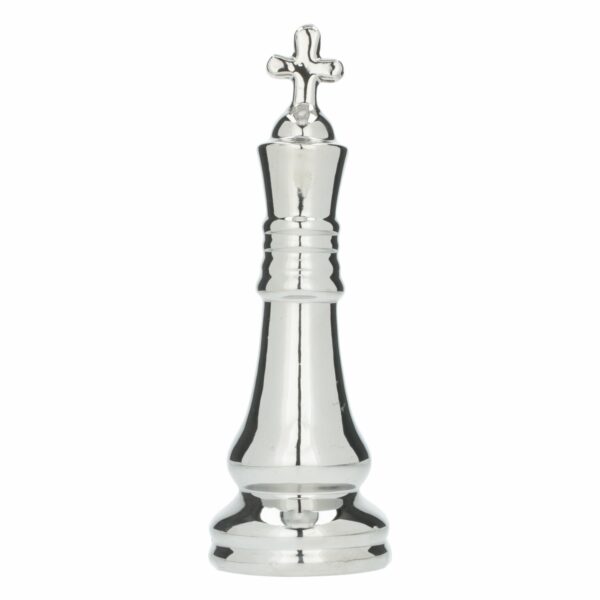 Figura Decorativa Ajedrez Alfil Plateado KOOME 1 Pieza