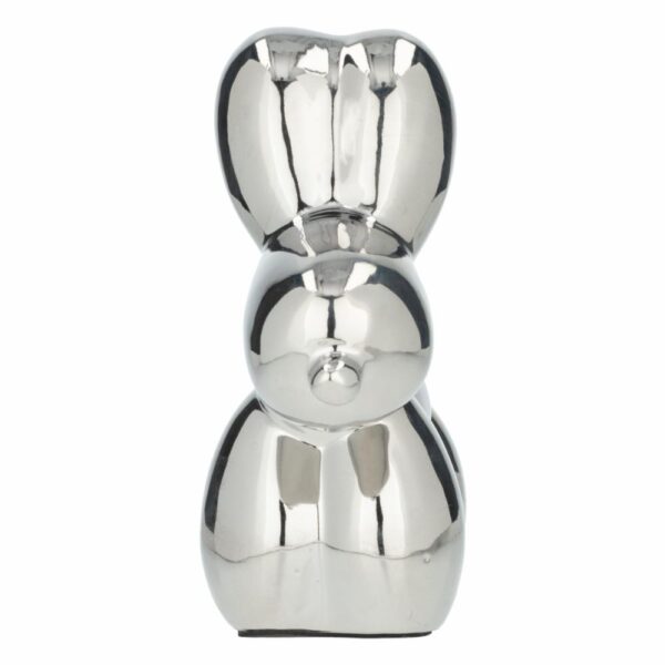 Figura Decorativa Perro Pop Art Plateado Grande KOOME 1 Pieza - Imagen 3