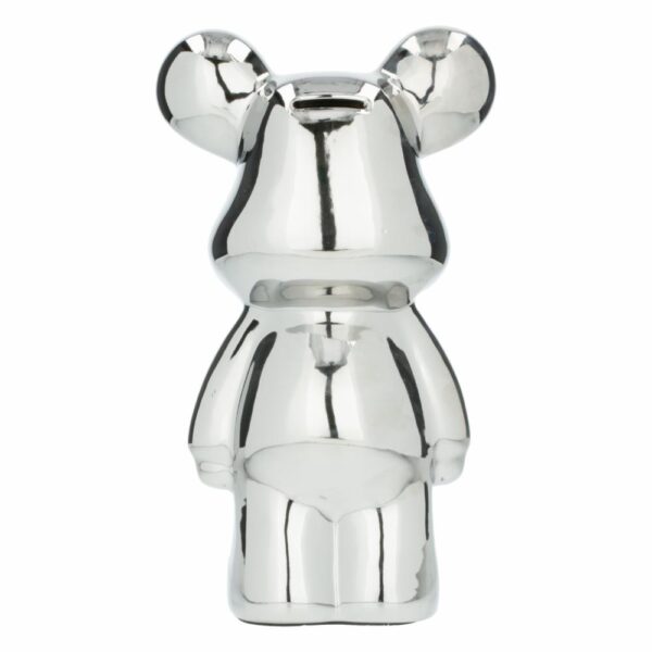 Figura Decorativa Oso Pop Art Plateado Grande KOOME 1 Pieza - Imagen 3