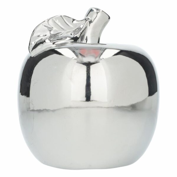 Figura Decorativa Manzana Plateada Grande Alta KOOME 1 Pieza - Imagen 2