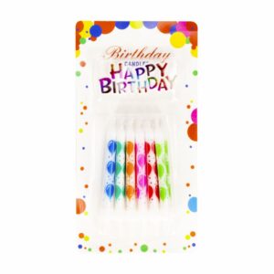 Velas Cumpleaños Colores Con Base WANGQIANG PARTY X 6 Uds