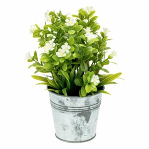Maceta Decorativa Flor Blanca Artificial DONGZHI 22 Cm