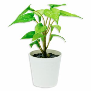 Maceta Decorativa Mini  Hojas Verdes Artificial DONGZHI 15 Cm