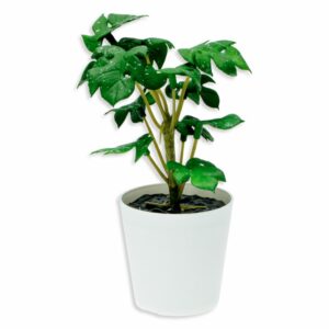 Maceta Decorativa Mini  Hojas Verdes Artificial DONGZHI 15 Cm