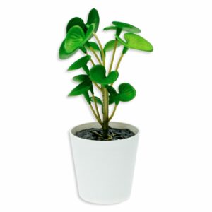 Maceta Decorativa Mini  Hojas Verdes Artificial DONGZHI 16 Cm