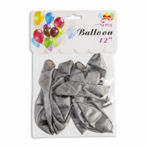 Globo Plateado BALLOONS X 10 Uds