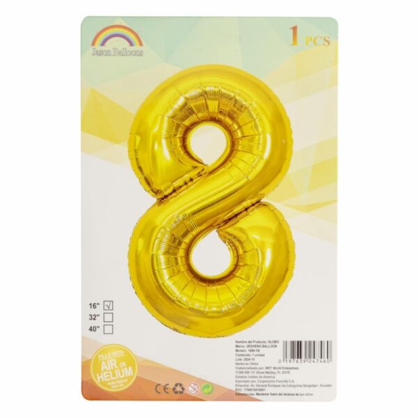 Globo Dorado JASON BALLOONS N°8