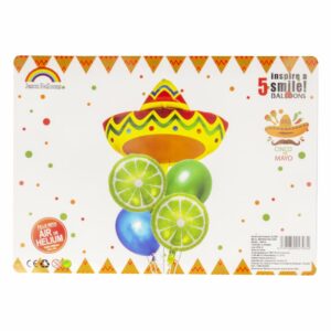 Globo Fiesta Mexicana JASON BALLOONS 5 Piezas