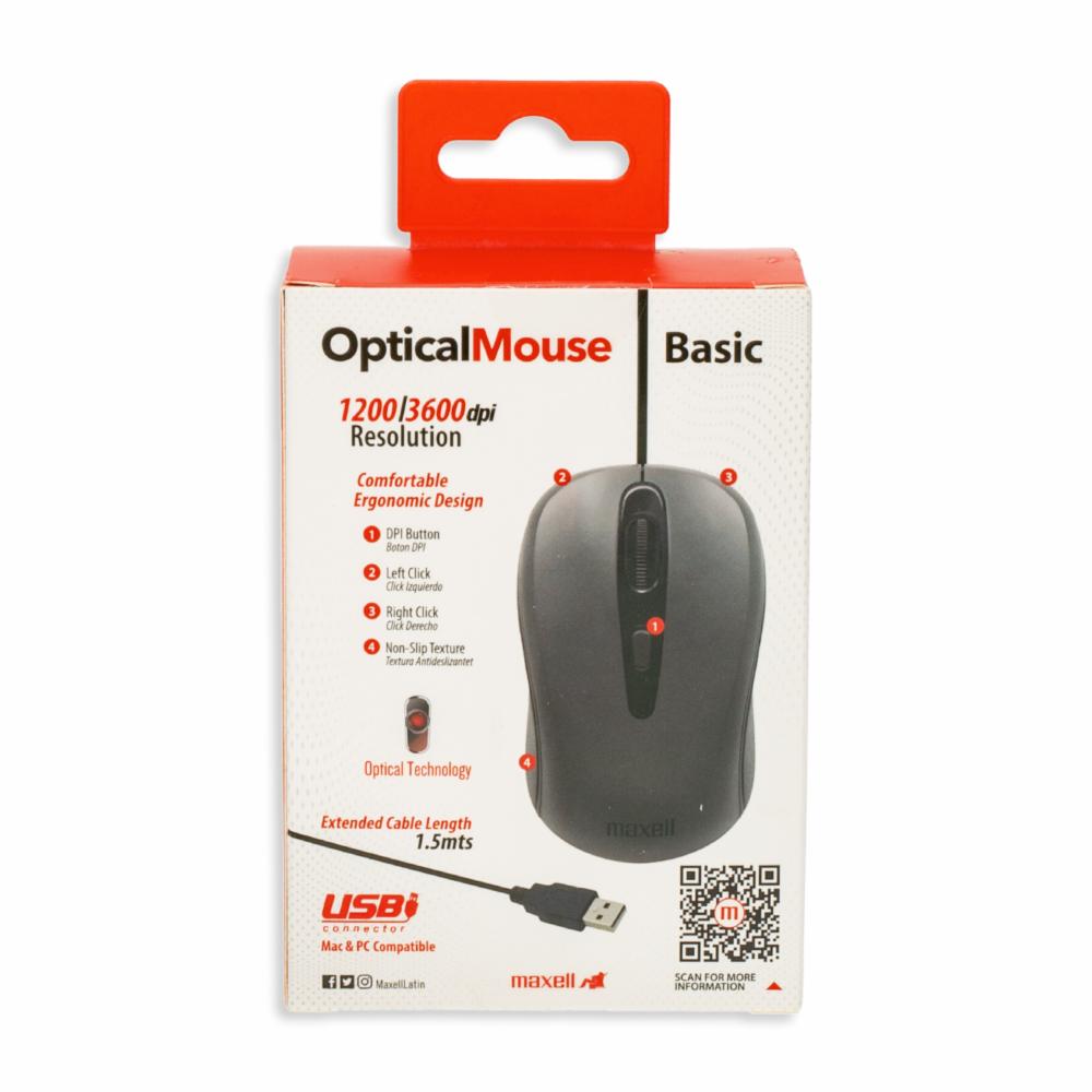 Mouse Óptico Silver MAXELL Alámbrico - Imagen 5