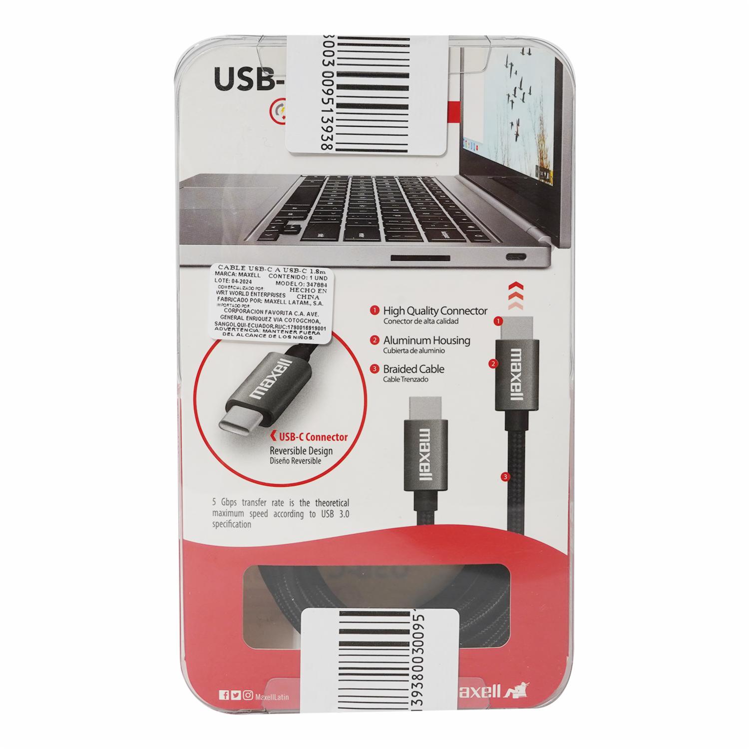 Cable Trenzado MAXELL USB-C A USB-C - Imagen 2
