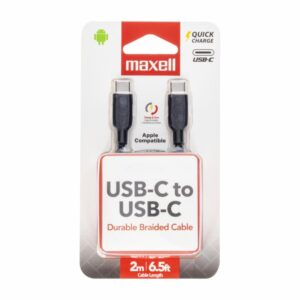 Cable USB C A USB-C Negro MAXELL 2 Metros