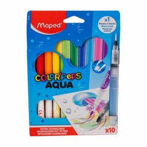 Marcadores Aqua Color + Pincel MAPED 10 Piezas